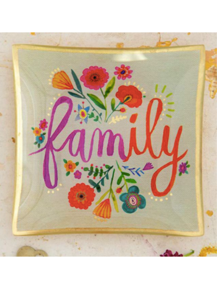 Family Glass Trinket Dish