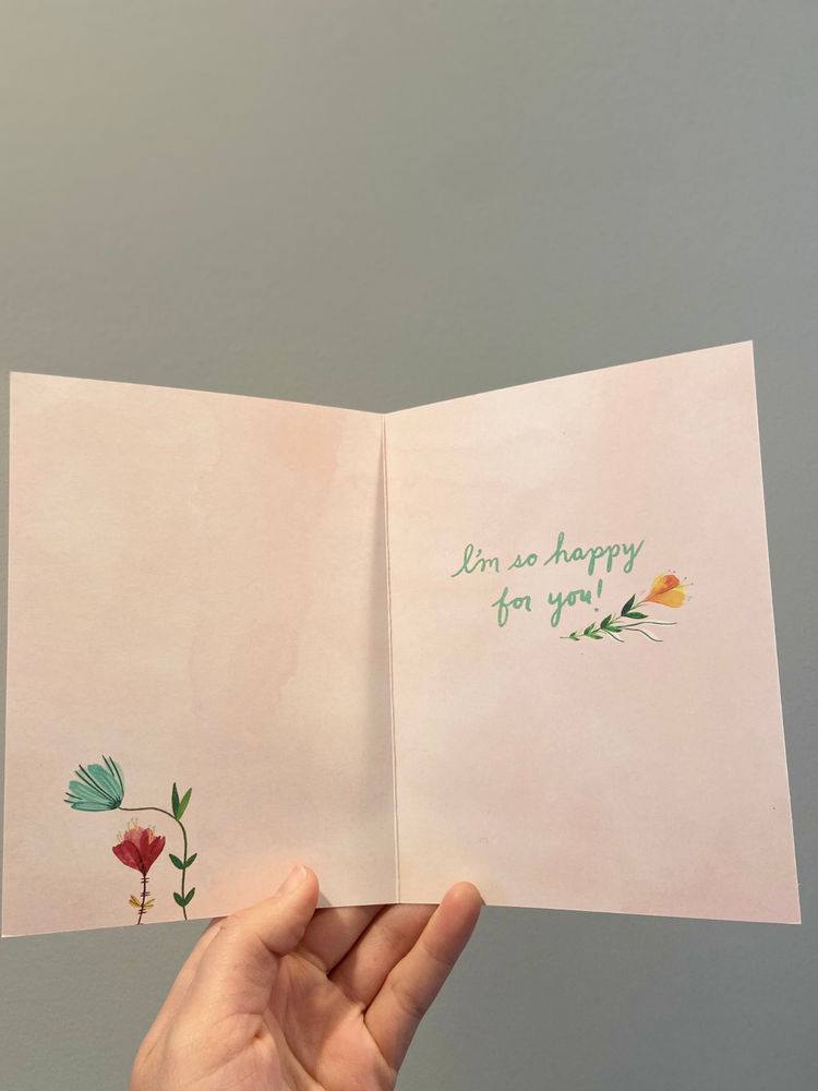 Boho Floral Congratulations Card - Wild Magnolia