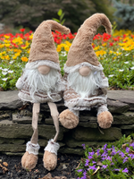 Soft Taupe Gnome Shelf Sitters/Door Stop - Wild Magnolia