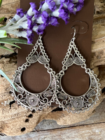 Silver Bali Open Drop Earring - Wild Magnolia
