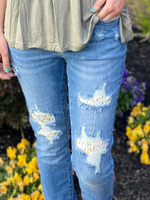 Judy Blue Lemon Patch Jeans - Wild Magnolia