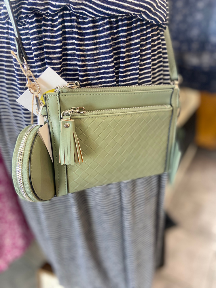 Multipurpose Wallet Crossbody Bag in Sage Green - Wild Magnolia