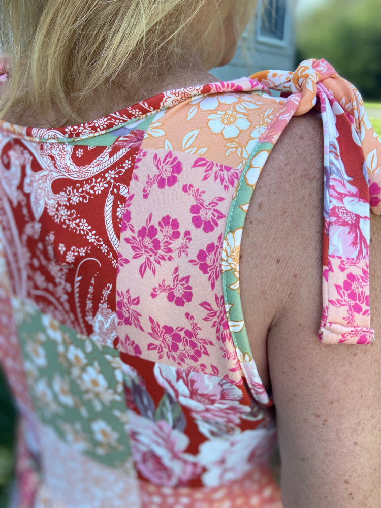 Patchwork Babydoll Top Curvy - Wild Magnolia
