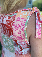 Patchwork Babydoll Top Curvy - Wild Magnolia