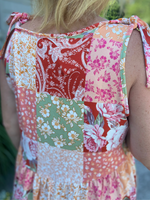 Patchwork Babydoll Top Curvy - Wild Magnolia