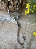 Silver Gray Necklace & Earring Set - Wild Magnolia