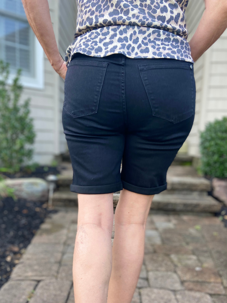 Judy Blue Black High Rise Bermuda Shorts - Wild Magnolia