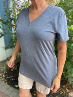 Everyday Curvy V-Neck Top in Charcoal - Wild Magnolia