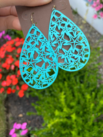 Aqua Starfish Teardrop Earrings - Wild Magnolia