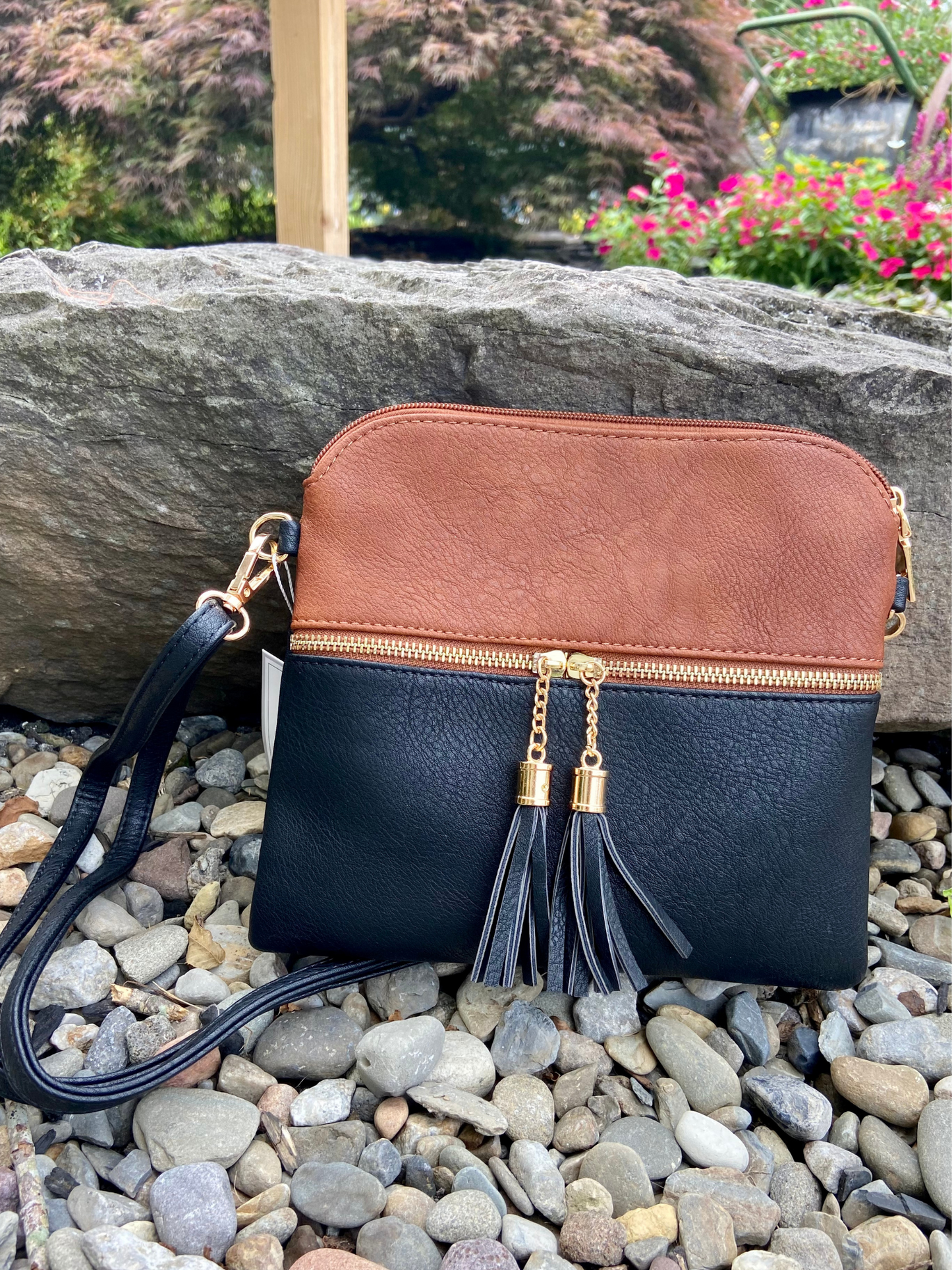 Tara Crossbody Bag in Black Brown - Wild Magnolia