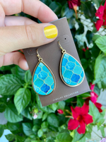 Mermaid Mosaic Teardrop Earrings