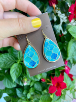 Mermaid Mosaic Teardrop Earrings - Wild Magnolia