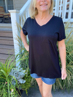 Everyday Black Basic V-Neck (S-3X) - Wild Magnolia