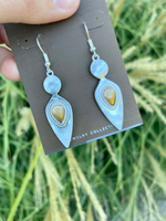 Two Tone Abstract Mother Earrings - Wild Magnolia