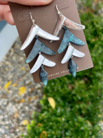 Patina Silver Waterfall Leaves Earrings - Wild Magnolia