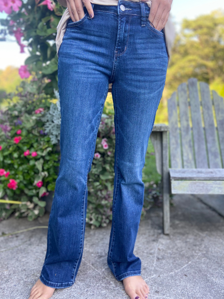 Judy Blue Mid Rise Bootcut Jeans - Wild Magnolia