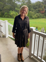 Acid Wash Black Shirt Dress - Wild Magnolia