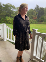 Acid Wash Black Shirt Dress - Wild Magnolia