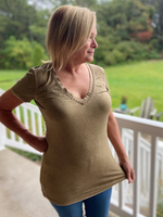 Classic Olive Top in Curvy - Wild Magnolia