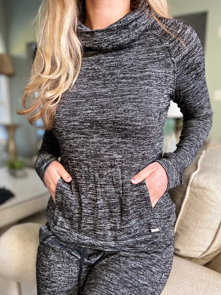 Hello Mello Heathered Jersey Top - Wild Magnolia
