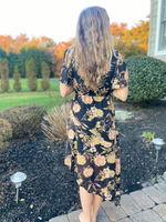 Romantic Floral Cinch Waist Asymmetric Hem Dress - Wild Magnolia