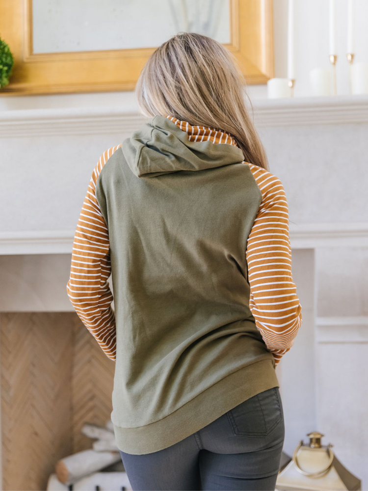 Harvest Wishes Double Hood Sweatshirt - Wild Magnolia