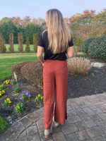 Burgundy Wide Leg Pants - Wild Magnolia