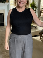 Black Sleeveless Knit Top - Wild Magnolia