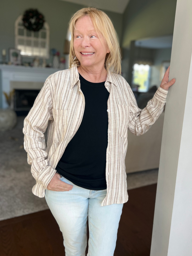 Tallulah Top in Burlap Safari - Wild Magnolia