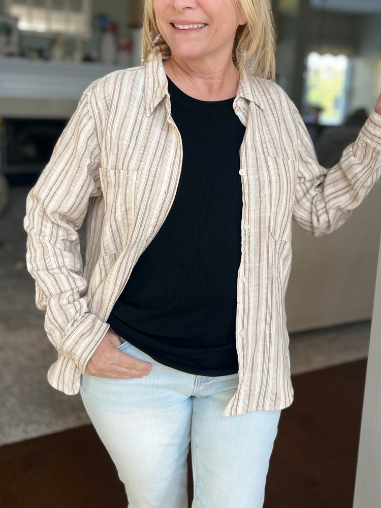 Tallulah Top in Burlap Safari - Wild Magnolia