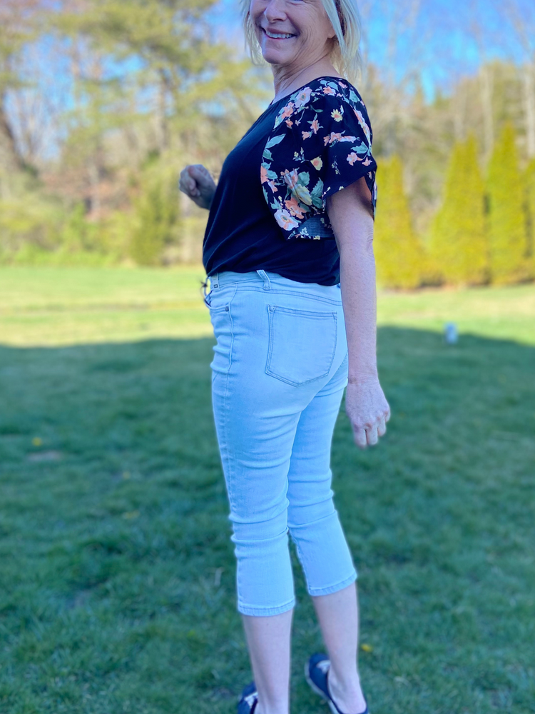 Judy Blue Light Wash Capris - Wild Magnolia