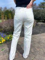 Judy Blue High Waist Mild White Straight Leg Jeans - Wild Magnolia