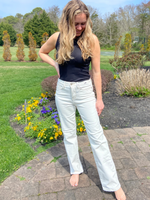 Judy Blue High Waist Mild White Straight Leg Jeans - Wild Magnolia