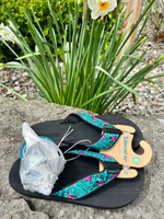 Tidewater Tropical Forest Flip Flops - Wild Magnolia