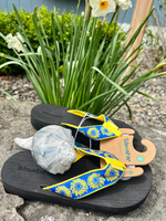 Tidewater Summer Sunflowers Flip Flops - Wild Magnolia