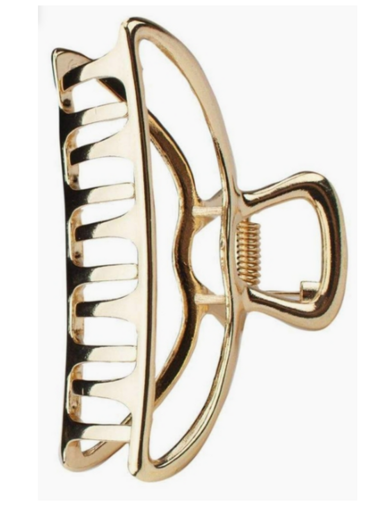 Open Shape Claw Clip - Gold