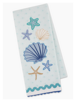 Seashells Embellished Kitchen Towel