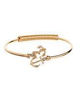 Gold Double Anchor Bracelet