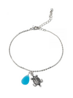 Silver Sea Turtle Anklet - Wild Magnolia