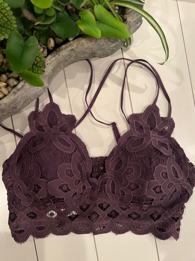 Ever So Soft Bralette In  Plum - Wild Magnolia