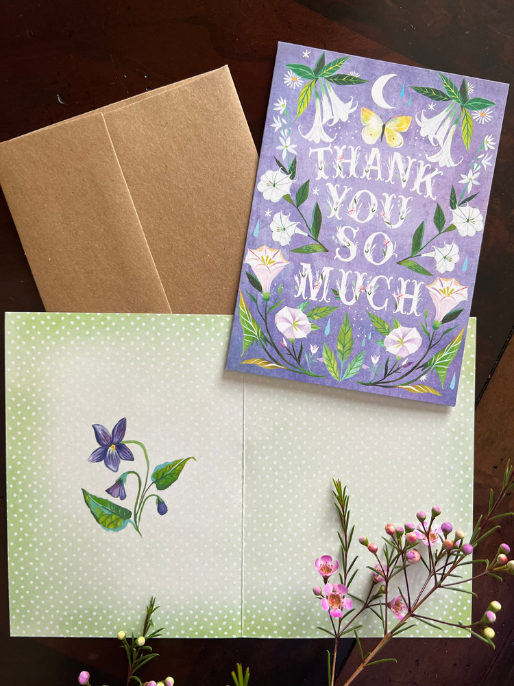 Lavender Thank You Card - Wild Magnolia
