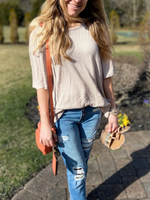Wide Sleeve Tunic in Sand - Wild Magnolia