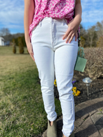 High Rise Super Skinny White Jeans - Wild Magnolia