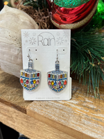Colorful Dreidel Earrings