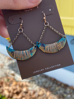 Patina Wrapped Crescent Earrings - Wild Magnolia