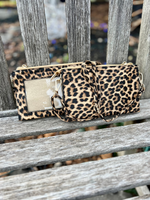 Maeve Compartment Crossbody with Clear Windows in Cheetah
