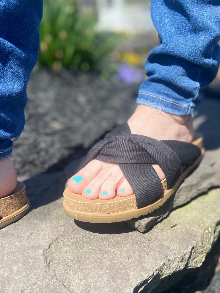 Basic Black Fanci Sandals - Wild Magnolia