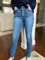 Judy Blue High Rise Button Fly Skinny Jeans