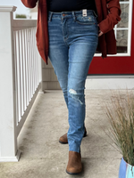 Judy Blue Hi-Waisted Dandelion Embroidered Skinny Jeans - Wild Magnolia